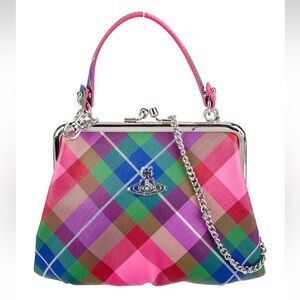 SOLD LIVE Vivienne Westwood Multicolor Plaid Kisslock Handbag - NWT & Dust Bag!